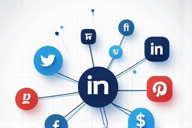 Graphic illustrating various social media platform icons
